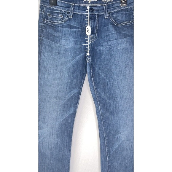 Women's 7 Seven for all mankind crop flare denim jeans size 27 - Picture 11 of 13